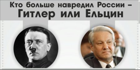 Кто больше навредил России - Гитлер или Ельцин?