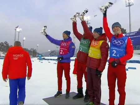 Лыжники из РФ в Пхенчхане совсем немного не дотянули до «золота» в эстафете