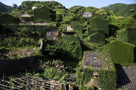 Пугающая красота китайской деревни-призрака, скрытой в плюще (15 фото)