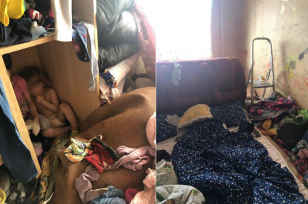 Опубликованы фото из подмосковной квартиры, где нашли четырёх детей-маугли