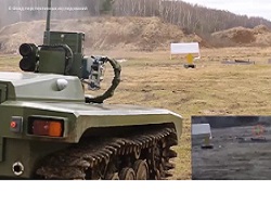 Появилось видео автоматической стрельбы российского робота по мишеням